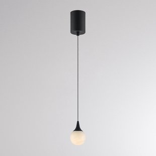 Molto Luce LED hanglamp ARE, zwart, albast, Ø 8 cm, CCT, DALI