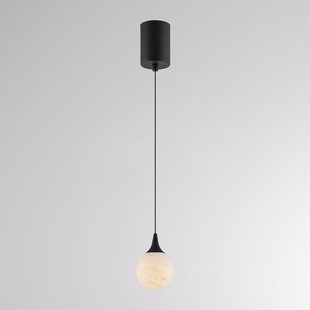 Molto Luce LED hanglamp ARE, zwart, albast, Ø 10 cm, CCT, DALI