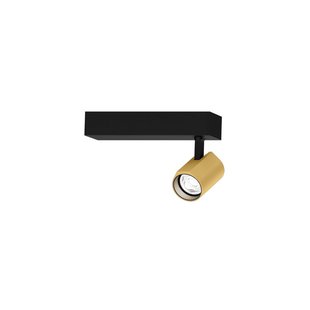 Wever & Ducré Lighting WEVER &amp; DUCRÉ LED spot Ceno zwart/goud 2.700 K 1-lamp
