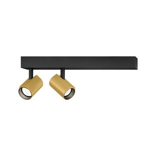 Wever & Ducré Lighting WEVER &amp; DUCRÉ LED spot Ceno zwart/goud 2.700 K 2-lamps