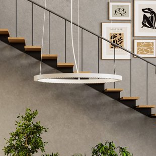 Molto Luce LED hanglamp PERFORA PRO L, Ø 91 cm, wit, DALI up/down, CCT