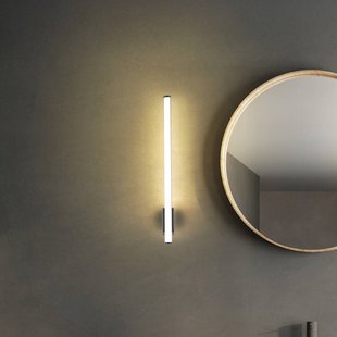 Molto Luce LED wandlamp VINA UP M, chroomkleurig, hoogte 60 cm, IP44 CCT