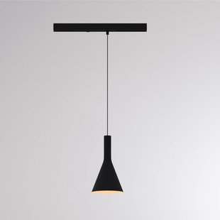 Molto Luce LED-railpendel LORA I, zwart, Ø 15 cm, 40° CCT, 3-fasig