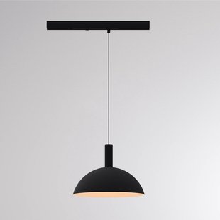 Molto Luce LED-railpendel LORA II, zwart, Ø 24 cm, 40°, CCT, 3-fasig