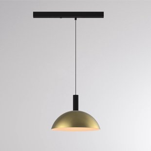 Molto Luce LED-railpendel LORA II, messing, Ø 24 cm, 40°, CCT, 3-fasig