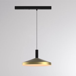 Molto Luce LED-railhanglamp LORA III, messing Ø 36 cm, 40°, CCT, 3-fasig