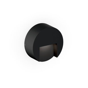 Wever & Ducré Lighting WEVER &amp; DUCRÉ LED buiten wandlamp Reto Round 0,8 matzwart