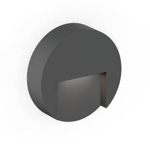 Wever & Ducré Lighting WEVER &amp; DUCRÉ LED buiten wandlamp Reto Round 1.3 antraciet