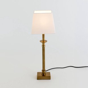 Holländer Tafellamp PALMARIA, goud/wit, hoogte 52 cm, metaal, E14