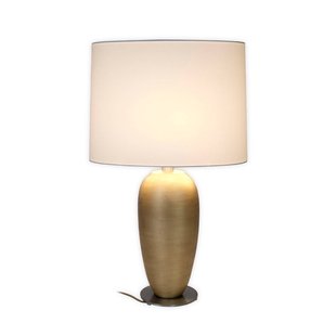 Holländer Tafellamp OMEGA OVAL, goud/wit, hoogte 65 cm, keramiek, E27
