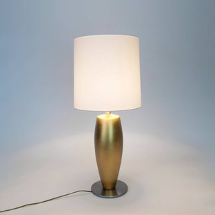 Holländer Tafellamp OMEGA SOTTILE, goud/wit, hoogte 80 cm, keramiek, E27