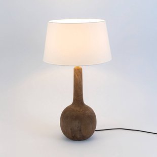 Holländer Tafellamp VEZZANA, naturel/ecru, hoogte 47 cm, mangohout, E27