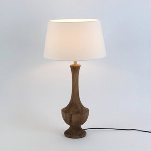 Holländer Tafellamp SUBASIO, naturel/ecru, hoogte 50 cm, mangohout, E27