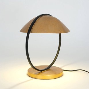 Holländer Tafellamp MEZZADORA, goud/zwart, hoogte 35 cm, metaal, 2 x G9