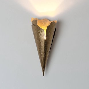 Holländer Wandlamp GINGKO QUATTRO, goudkleurig, hoogte 31 cm, metaal, G9