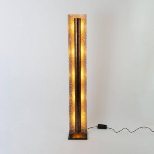 Holländer LED vloerlamp UTOPISTICO, goudkleurig, hoogte 174 cm, metaal