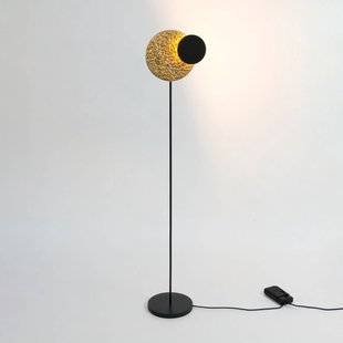 Holländer LED vloerlamp INFINITY TERRA zwart/goud hoogte 132 cm metaal