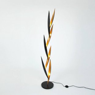Holländer Vloerlamp FORTUMA, zwart/goud, hoogte 160 cm, metaal, 6 x G4