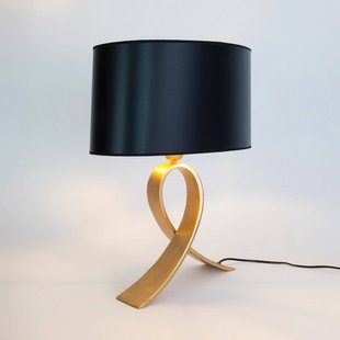 Holländer Tafellamp CICLO OVAL, zwart/goud, 52 cm, metaal/kunststof