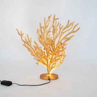 Holländer LED tafellamp CORADORIA, goudkleurig, hoogte 72 cm, metaal