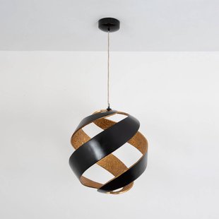 Holländer LED hanglamp INFULUCE, zwart/goud, Ø 52 cm, metaal, dimbaar