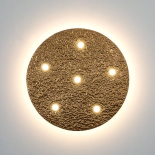 Holländer LED plafondlamp LUNADORIA, goudkleurig, Ø 60 cm, metaal, dimbaar