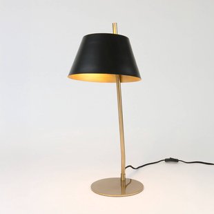 Holländer Tafellamp ADEA, zwart/goud, hoogte 61 cm, metaal, E27