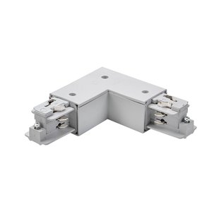 BRUMBERG hoekverbinder ONETRACK, zilver, aardedraad aan de binnenkant