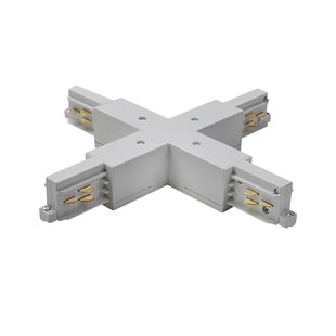 BRUMBERG kruisverbinding, zilver, voor het ONETRACK-railsystem