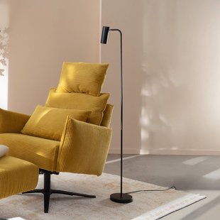 Schöner Wohnen Staande vloerlamp RIK, zwart, hoogte 140 cm, metaal, GU10-LED