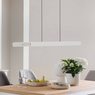 Schöner Wohnen LED hanglamp ADRIANA ROUND, wit, lengte 160 cm, metaal CCT