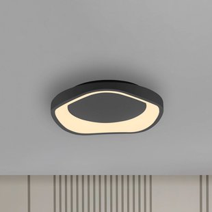 Schöner Wohnen LED plafondlamp MONTA, zwart, Ø 40 cm, metaal, Switchdim