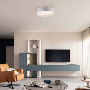 Schöner Wohnen LED plafondlamp TAVOLI, wit, Ø 29 cm, metaal, CCT, dimbaar