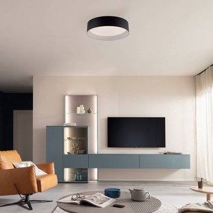Schöner Wohnen LED plafondlamp TAVOLI, zwart, Ø 29 cm, metaal, CCT, dimbaar