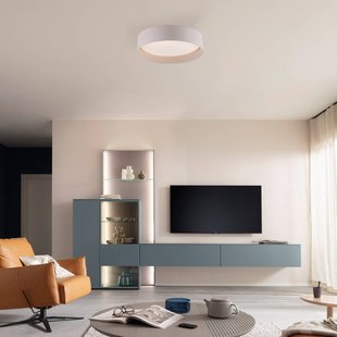 Schöner Wohnen LED plafondlamp TAVOLI, beige, Ø 29 cm, metaal, CCT, dimbaar