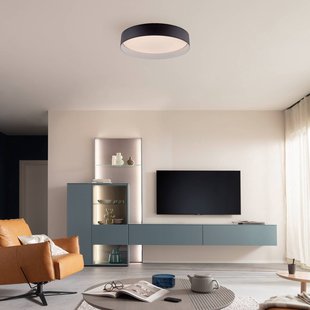 Schöner Wohnen LED plafondlamp TAVOLI, zwart, Ø 39 cm, metaal, CCT, dimbaar