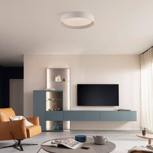 Schöner Wohnen LED plafondlamp TAVOLI, beige, Ø 39 cm, metaal, CCT, dimbaar