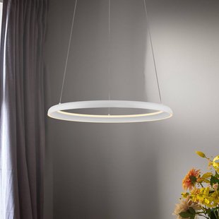 Schöner Wohnen LED hanglamp QUILLO, wit, Ø 60 cm, metaal, Switchdim