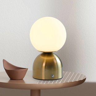 Schöner Wohnen LED tafellamp op accu RUDI, goud, hoogte 20 cm, CCT, touchdimmer