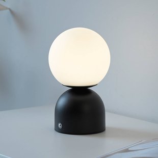 Schöner Wohnen LED tafellamp op accu RUDI, zwart, hoogte 20 cm, CCT, touchdimmer