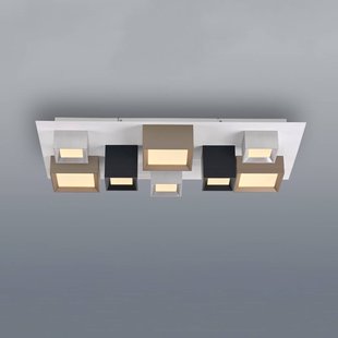 LED plafondlamp PURE Manhattan, meerkleurig, 8-lamps, CCT