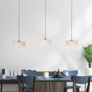 Paul Neuhaus LED hanglamp MARIKA, beige/wit, 105 cm, 3-lamps, glas, dimbaar