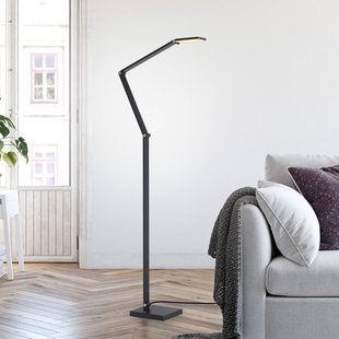 Paul Neuhaus LED vloerlamp SAMSKY, grijs, hoogte 161 cm, metaal, aanraakdimmer