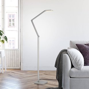 Paul Neuhaus LED vloerlamp SAMSKY, staal, hoogte 161 cm, metalen aanraakdimmer