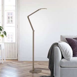 Paul Neuhaus LED vloerlamp SAMSKY, brons, hoogte 161 cm, metalen aanraakdimmer