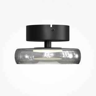 Maytoni LED plafondlamp FLOAT, grijs/zwart, Ø 20 cm, glas/metaal