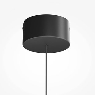 Maytoni LED hanglamp FLOAT, helder/zwart, Ø 20 cm, glas/metaal