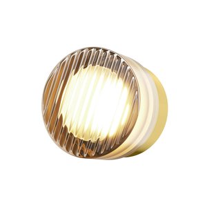 Maytoni OLO LED wandlamp, messing/amber gestructureerd, Ø 13 cm CCT