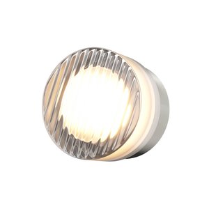 Maytoni OLO LED wandlamp, platina/helder gestructureerd, Ø 13 cm, CCT