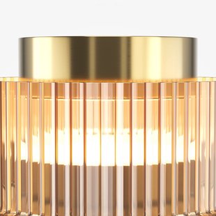 Maytoni LED plafondlamp SCALA, bruin/brons, Ø 15 cm, glas, dimbaar